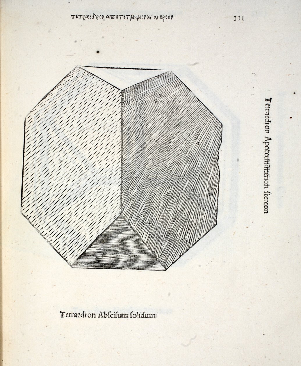 Tetraedro abscisum solidum, illustrazione da 