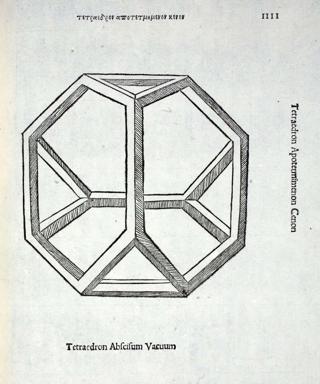 Tetraedro abscisum vacuum, illustrazione da 