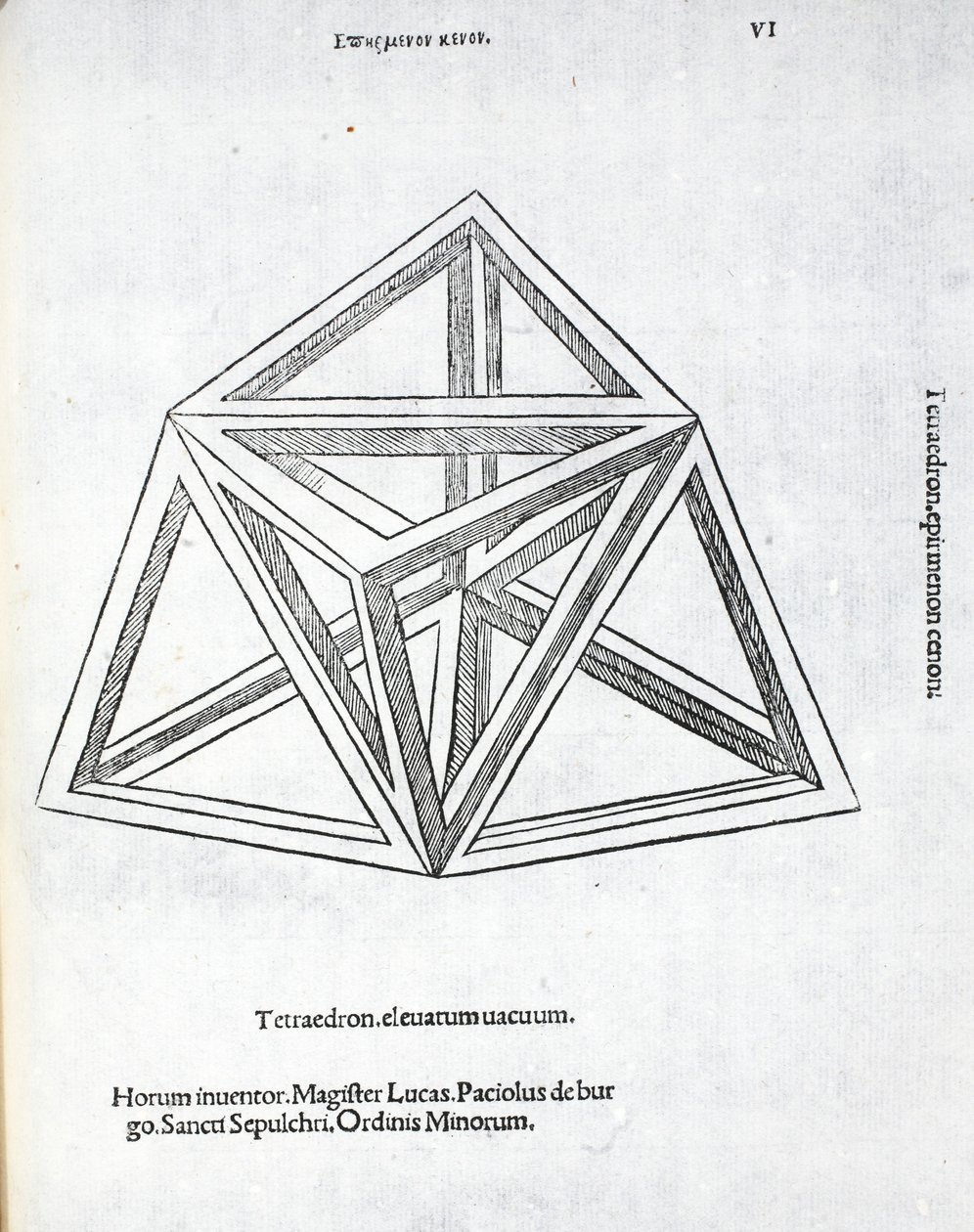 Tetraedron elevatum vacuum, illustrazione da 