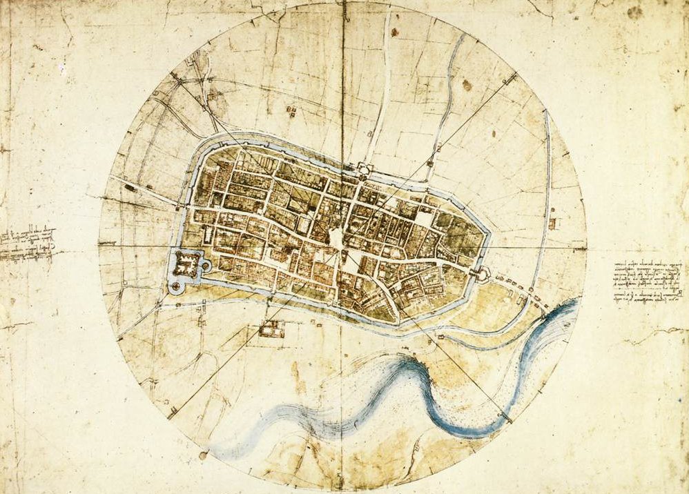 Piano della città di Imola da Leonardo da Vinci