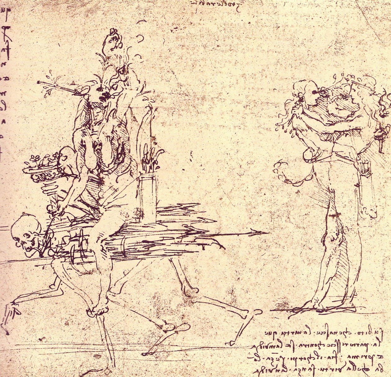 illustrazione per virtù e invidia da Leonardo da Vinci