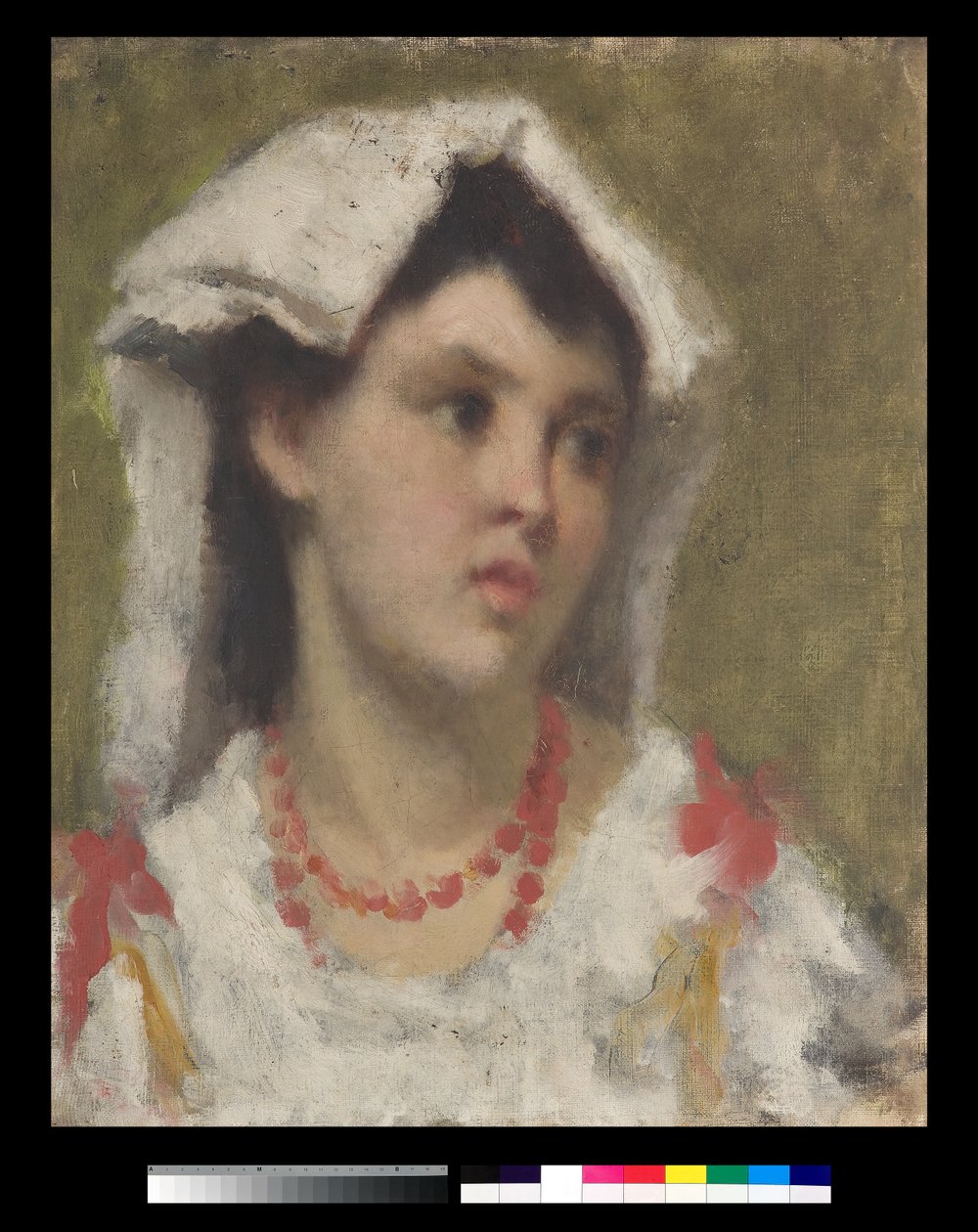 Ritratto di una giovane donna di Ciociaria, 1877 da Leonardo Bazzaro