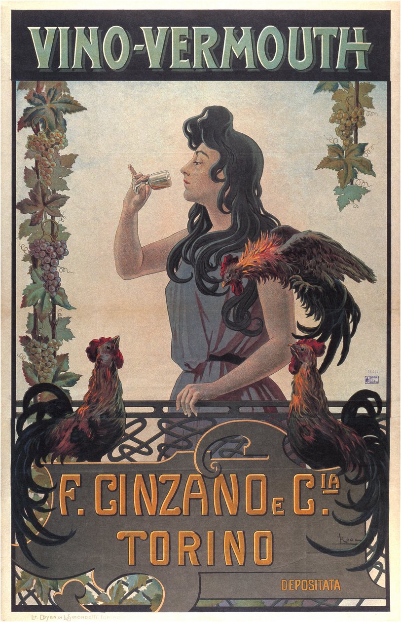Pubblicità del Vino-Vermouth, c.1900 da Leonardo Roda