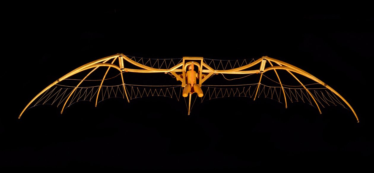 Modello del deltaplano di Leonardo da Vinci - Museo della Scienza e della Tecnologia Leonardo da Vinci, Milano da Leonardo da (after) Vinci