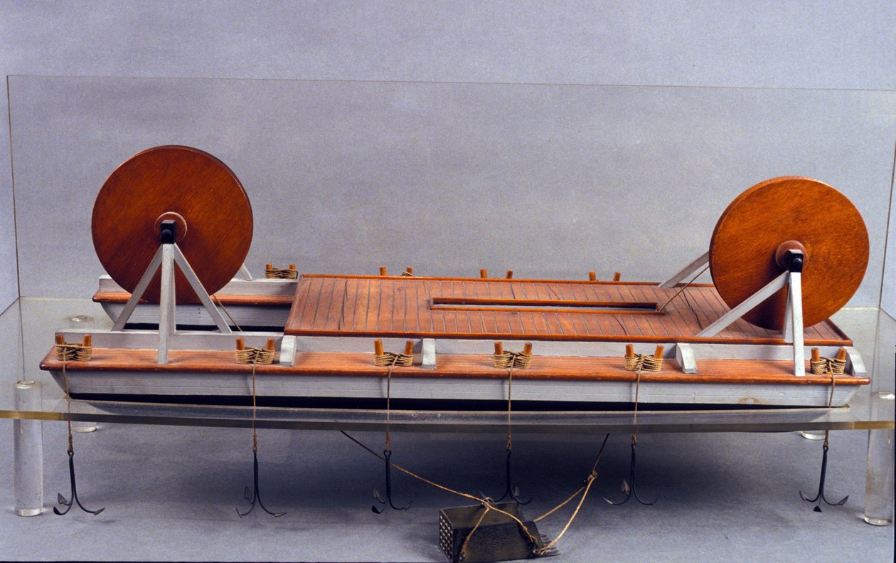 Draga fluviale, modello di Leonardo da Vinci (1452 - 1519). Museo della Scienza e della Tecnologia, Milano da Leonardo da (after) Vinci