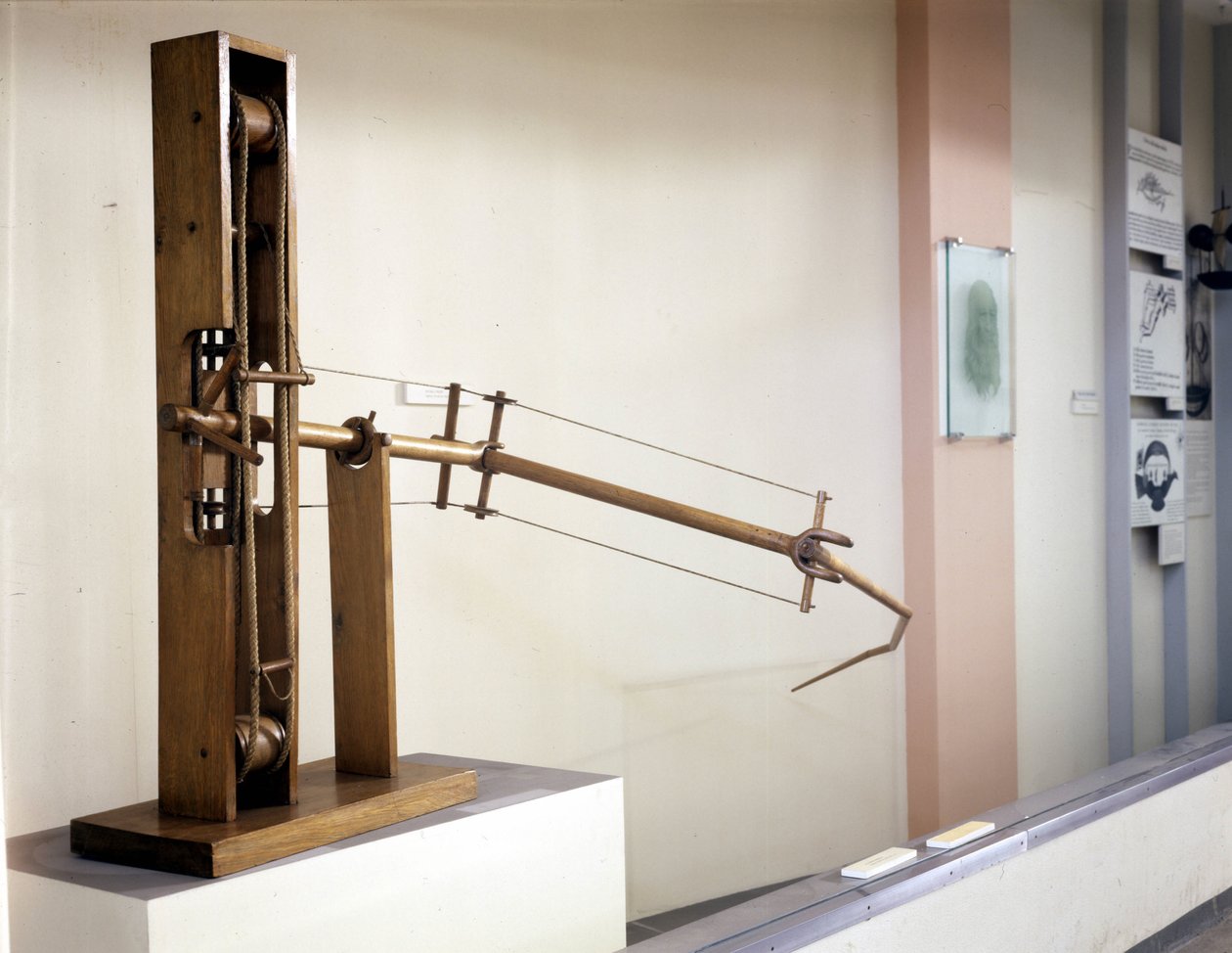 Ala a inclinazione variabile, modello secondo il disegno di Leonardo da Vinci. Museo della Scienza e della Tecnologia, Milano da Leonardo da (after) Vinci
