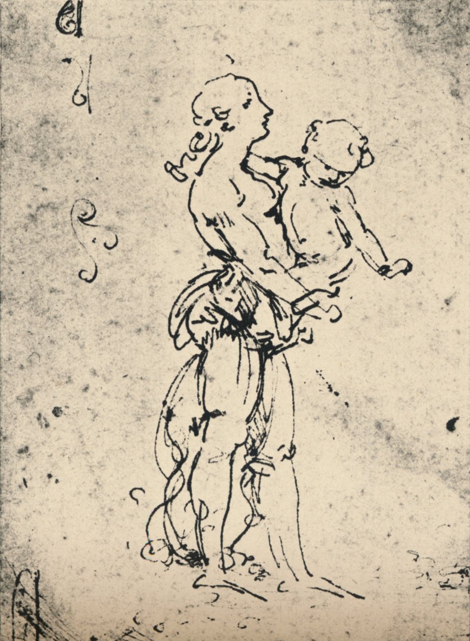Una Donna che Porta un Bambino da Leonardo da Vinci