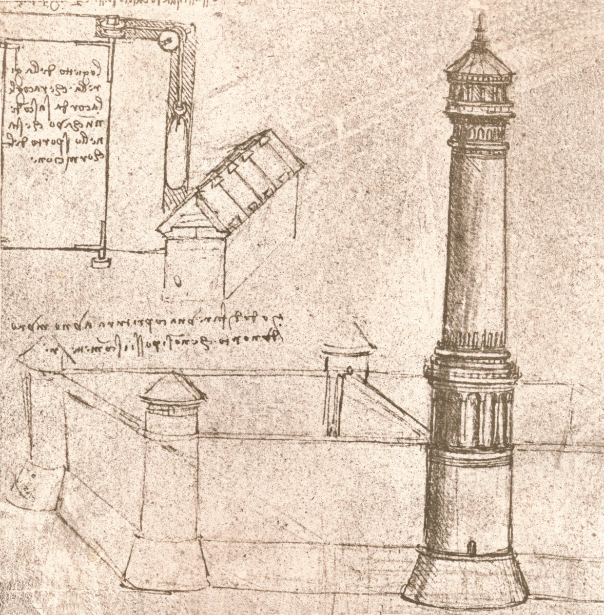 Architettura per castelli, c1472-c1519 1883 da Leonardo da Vinci