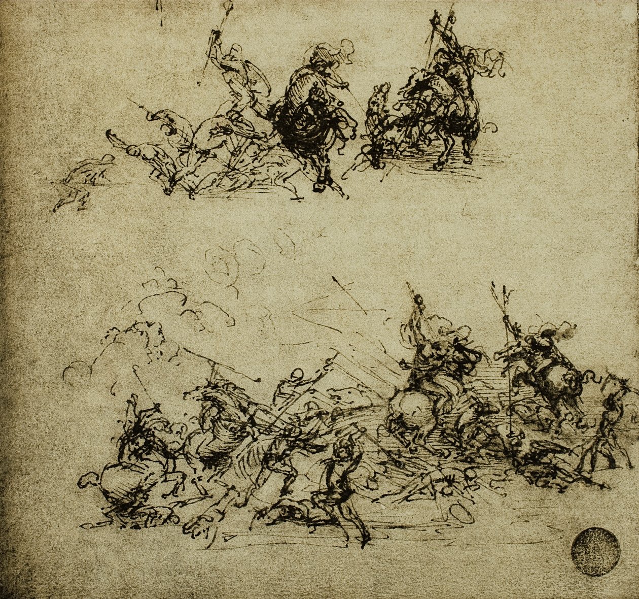 Scena di battaglia da Leonardo da Vinci