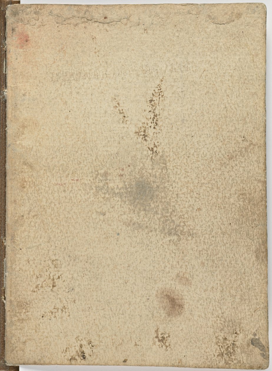 Codice sul volo degli uccelli, c. 1505-06, manoscritto su carta, cc. 18, Copertina I da Leonardo da Vinci