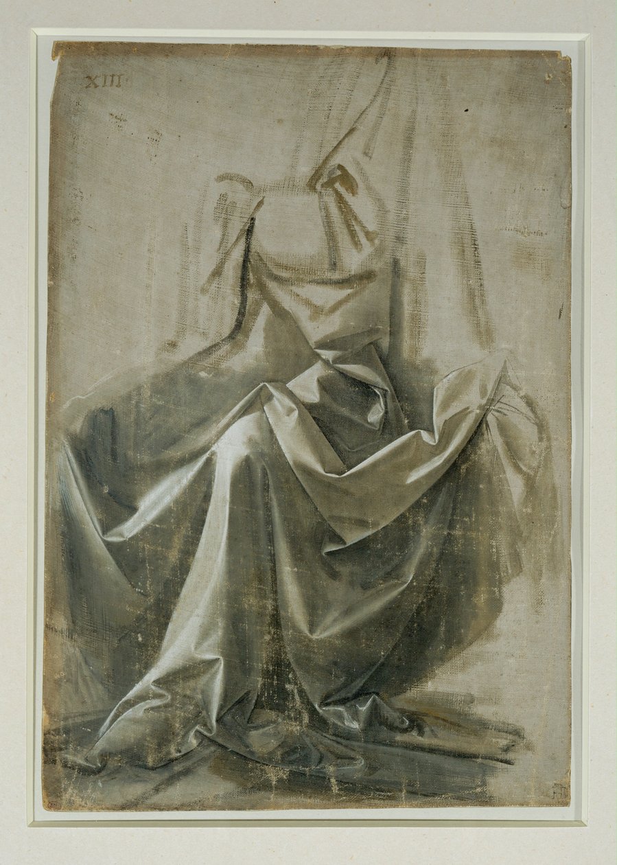 Drappeggio per una figura seduta ... da Leonardo da Vinci