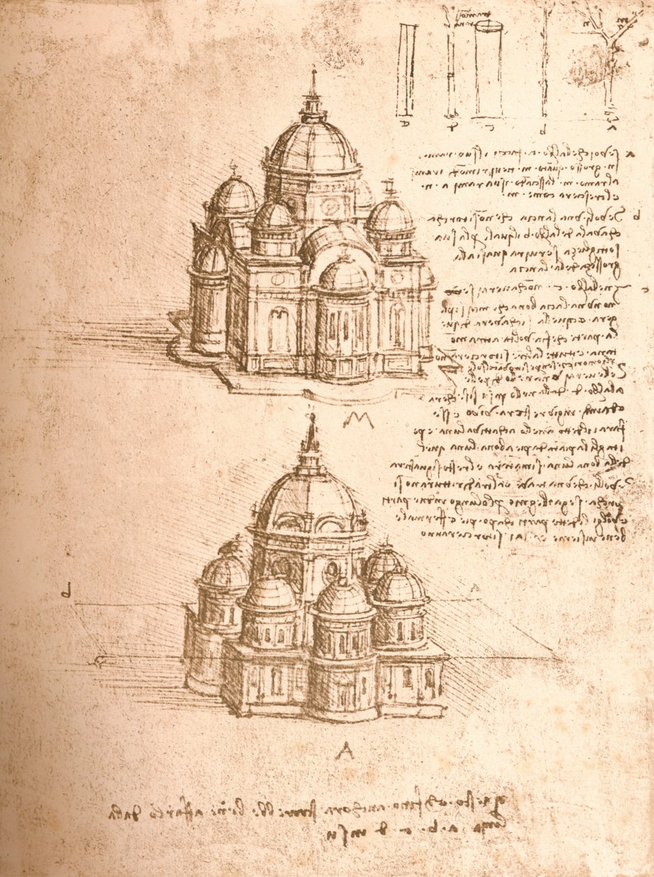 Disegno di chiese, c1472-c1519 da Leonardo da Vinci