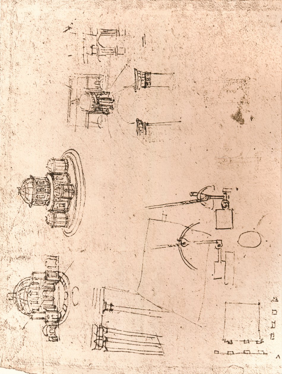Disegno di architettura ecclesiastica, c1472-c1519 1883 da Leonardo da Vinci