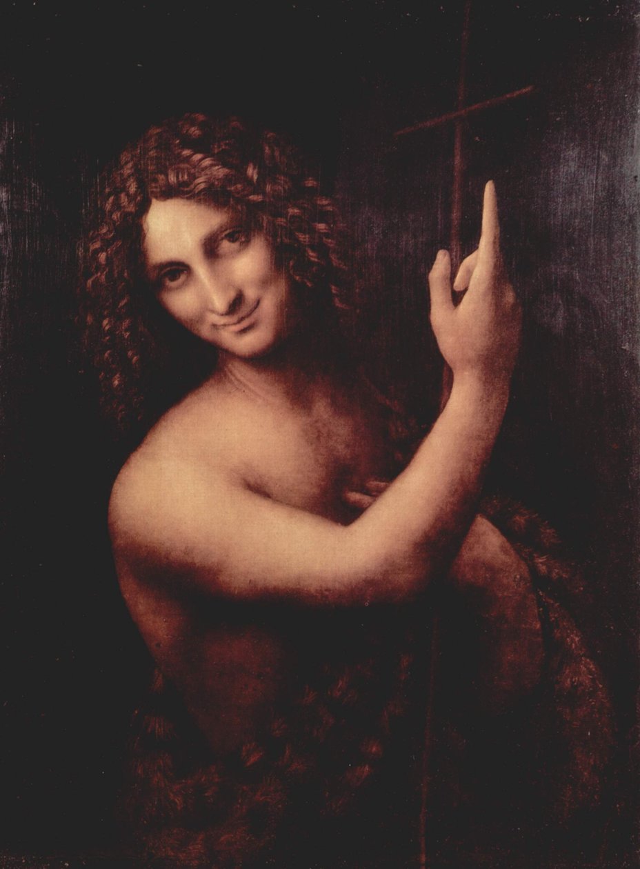 Francese:  Saint Jean Baptiste San Giovanni Battista da Leonardo da Vinci