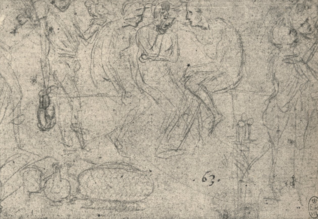 Gruppo di figure in conversazione da Leonardo da Vinci