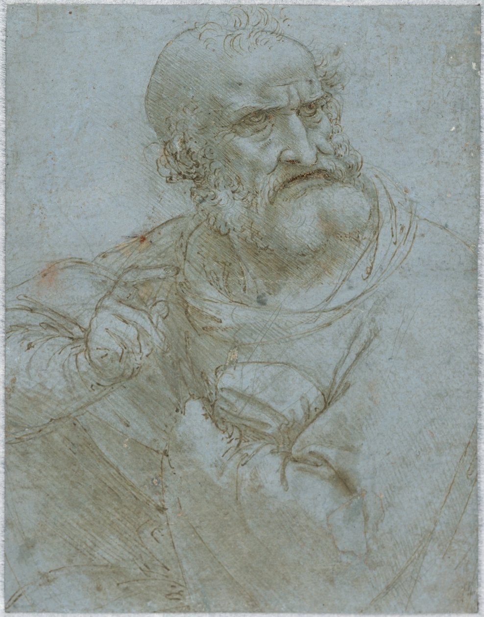 Figura a mezzo busto di un apostolo da Leonardo da Vinci