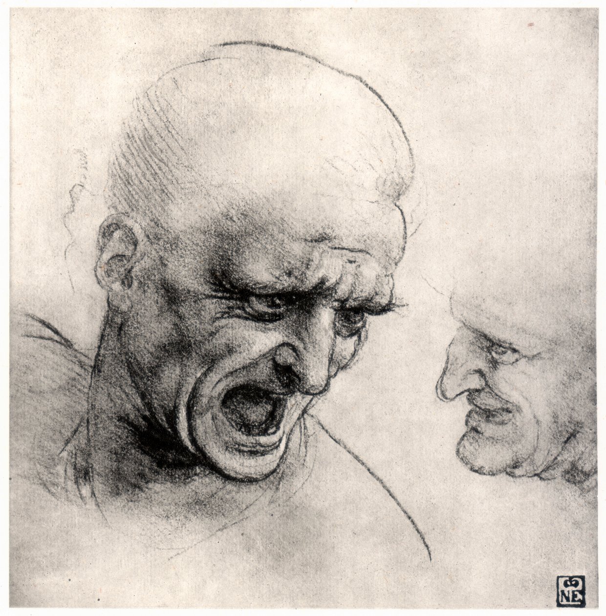 Teste di guerrieri da Leonardo da Vinci