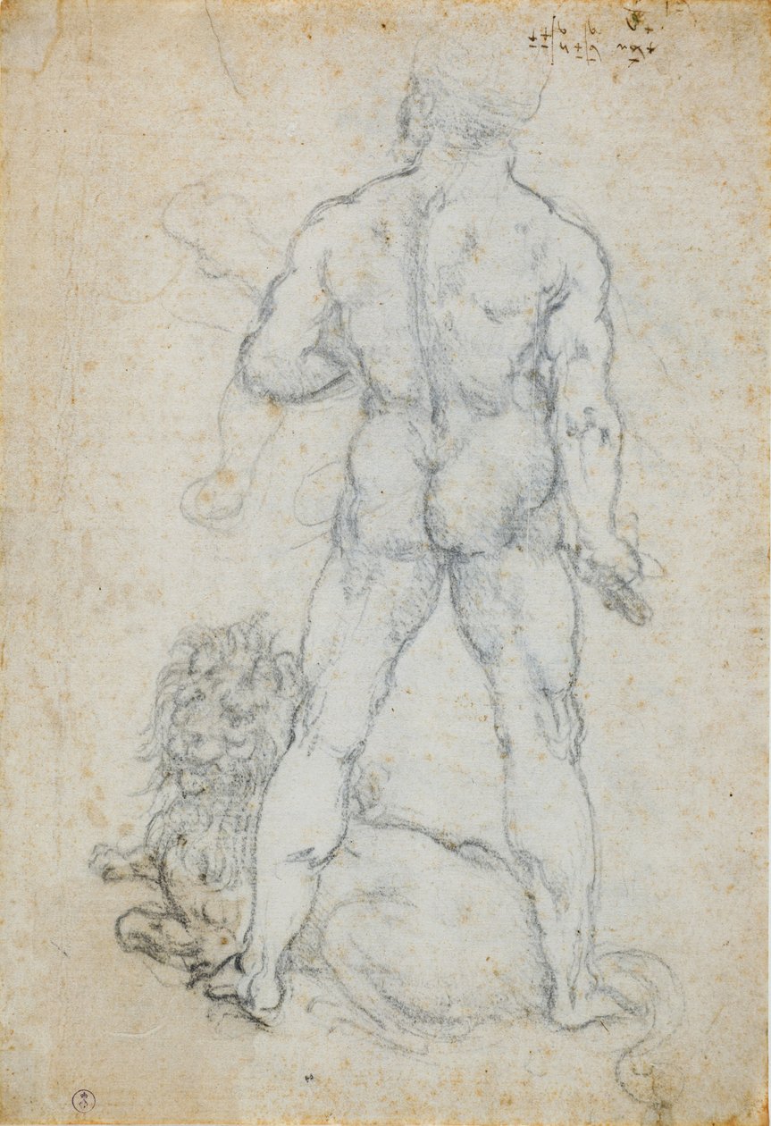 Ercole e il leone di Nemea, c. 1506-08 da Leonardo da Vinci