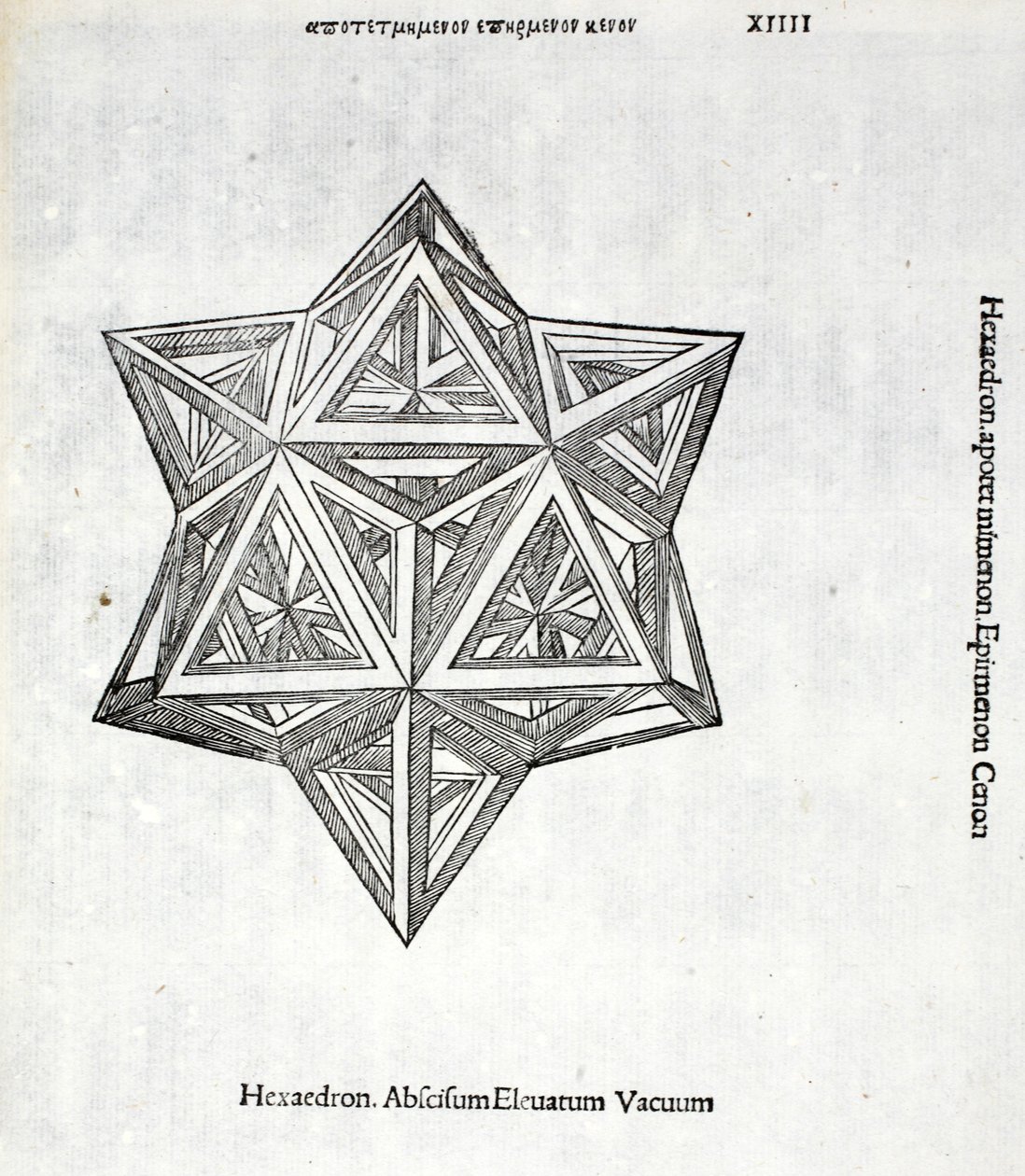 Hexacedron abscisum elevatum vacuum, illustrazione da 