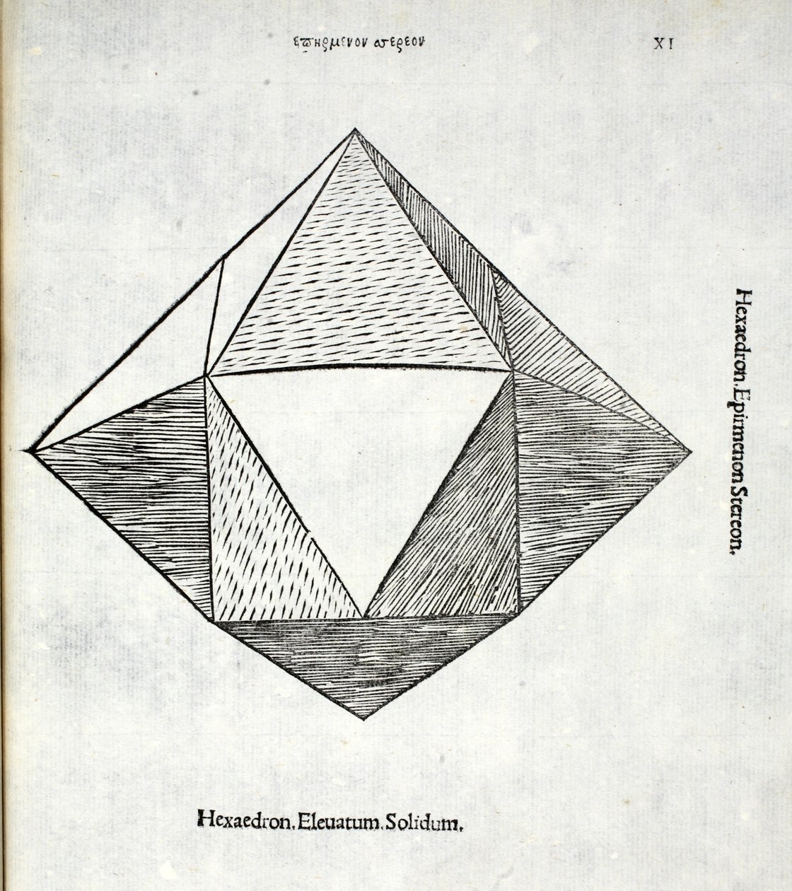 Hexaedron elevatum solidum, illustrazione da 