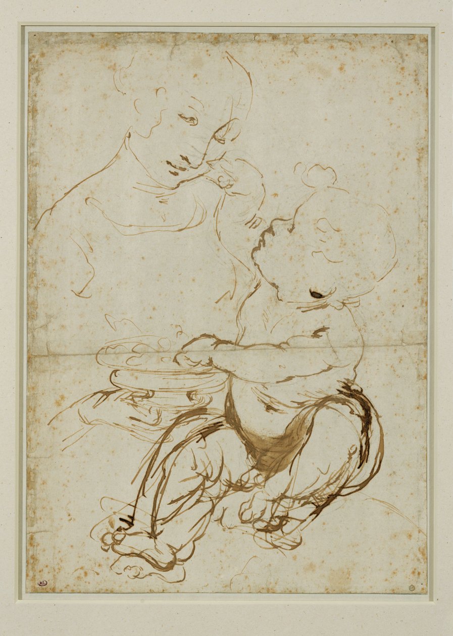 La Vergine con il Bambino, conosciuta come la Vergine della Frutta ... da Leonardo da Vinci