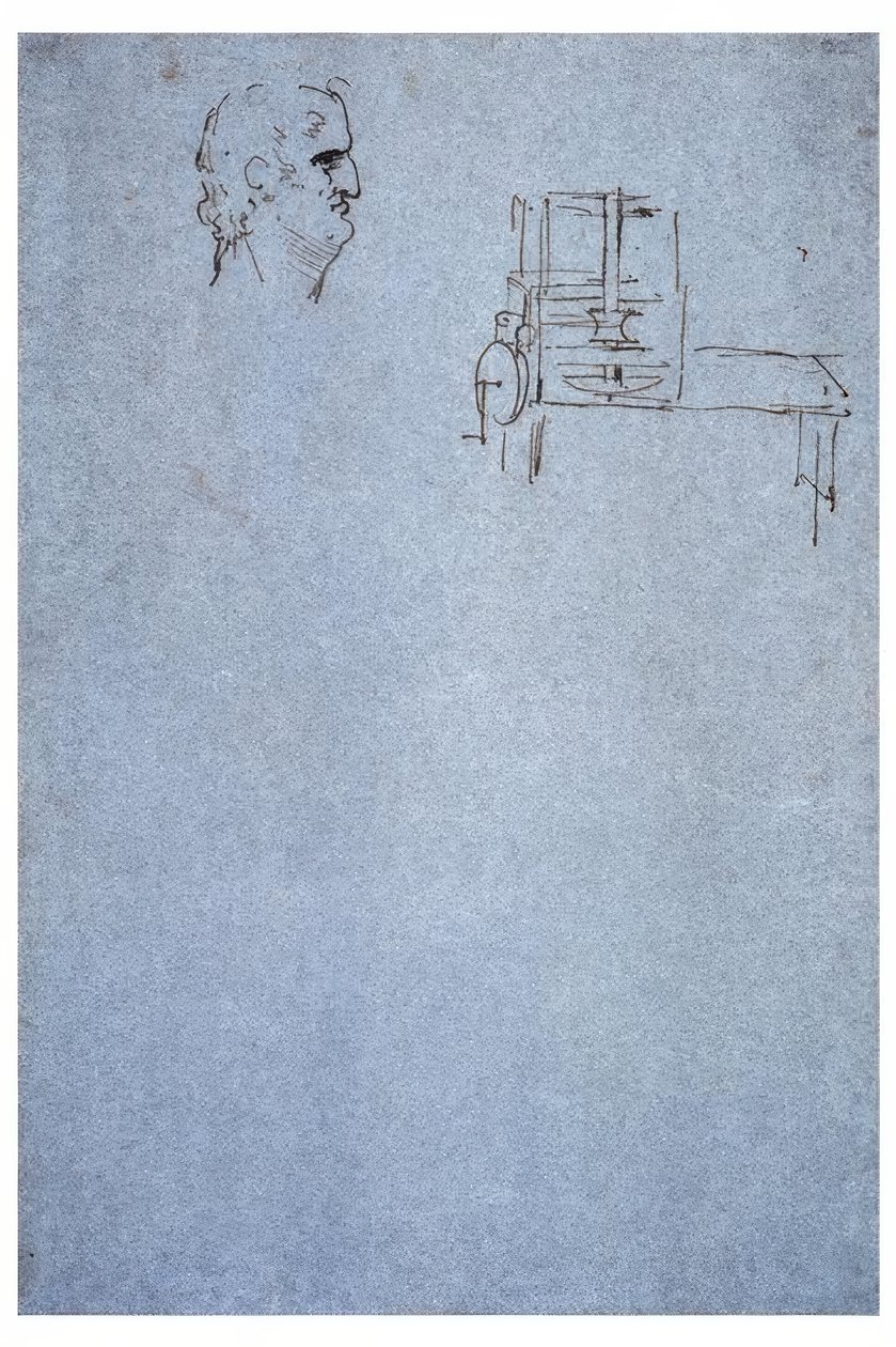 Ritratto maschile di profilo da Leonardo da Vinci