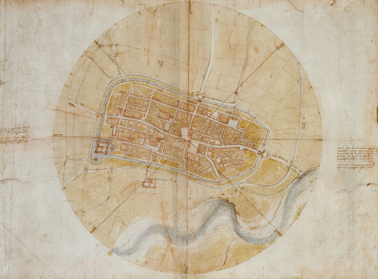 Pianta di Imola da Leonardo da Vinci