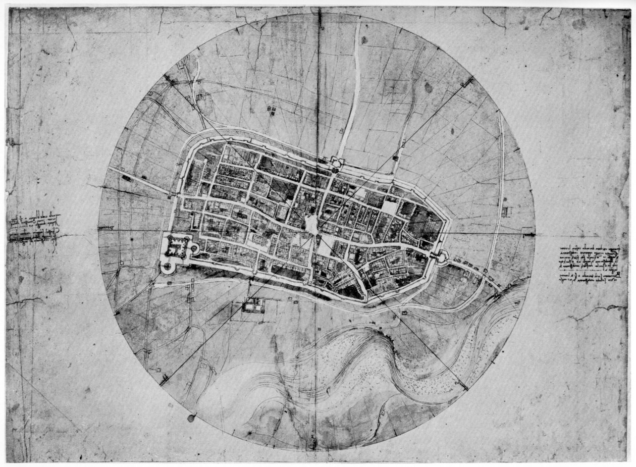 Piano di Imola, Italia, c1502 1954 da Leonardo da Vinci