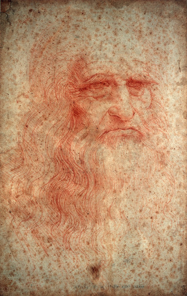 Autoritratto di Leonardo da Vinci, pittore, scultore, ingegnere e architetto italiano, c1513 da Leonardo da Vinci