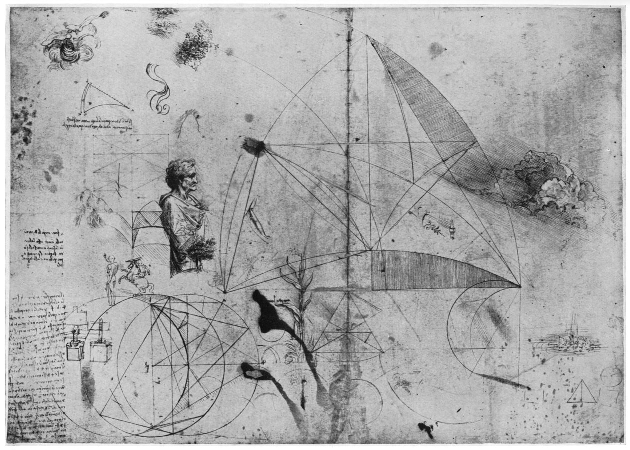Foglio di studi da Leonardo da Vinci