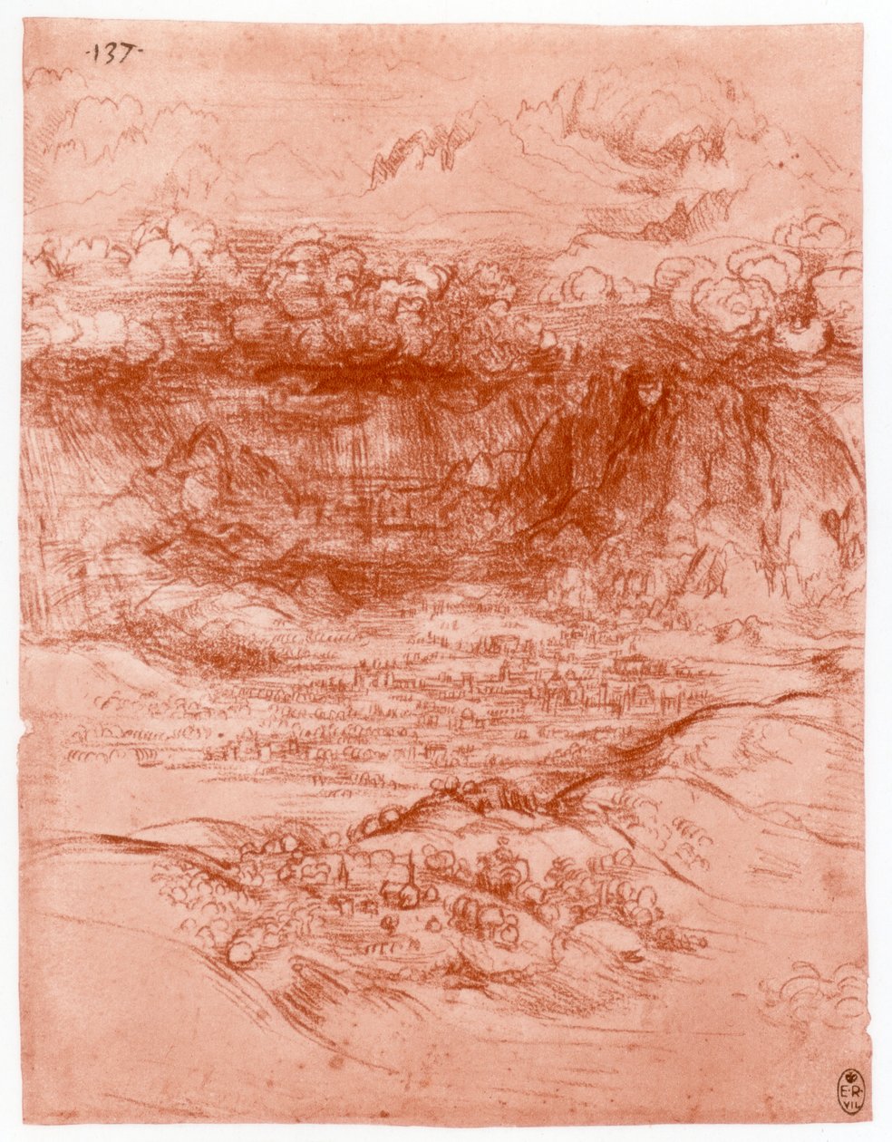 Tempesta nelle Alpi, c1503-1505 da Leonardo da Vinci