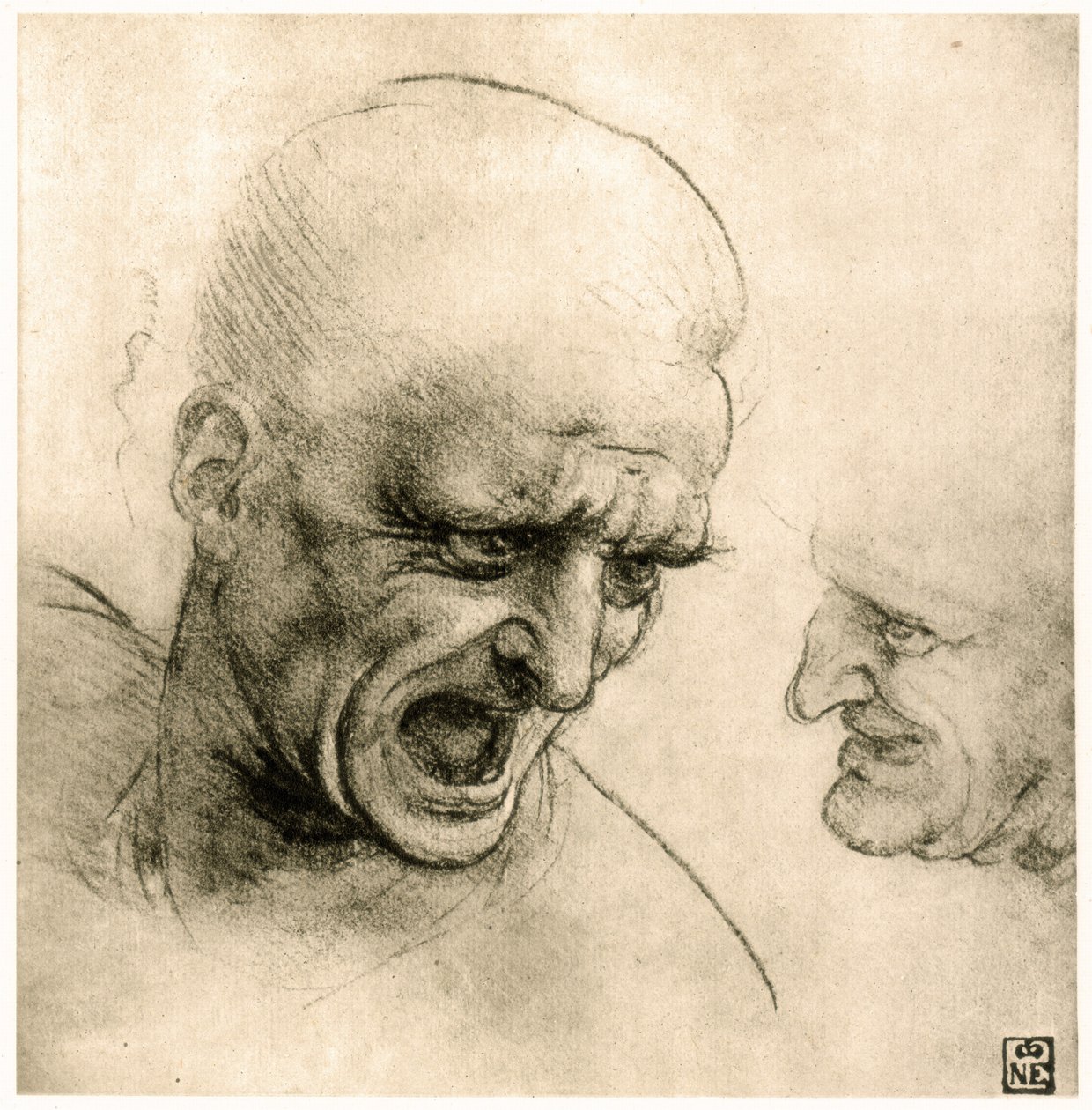 Studio per la testa di un guerriero da Leonardo da Vinci