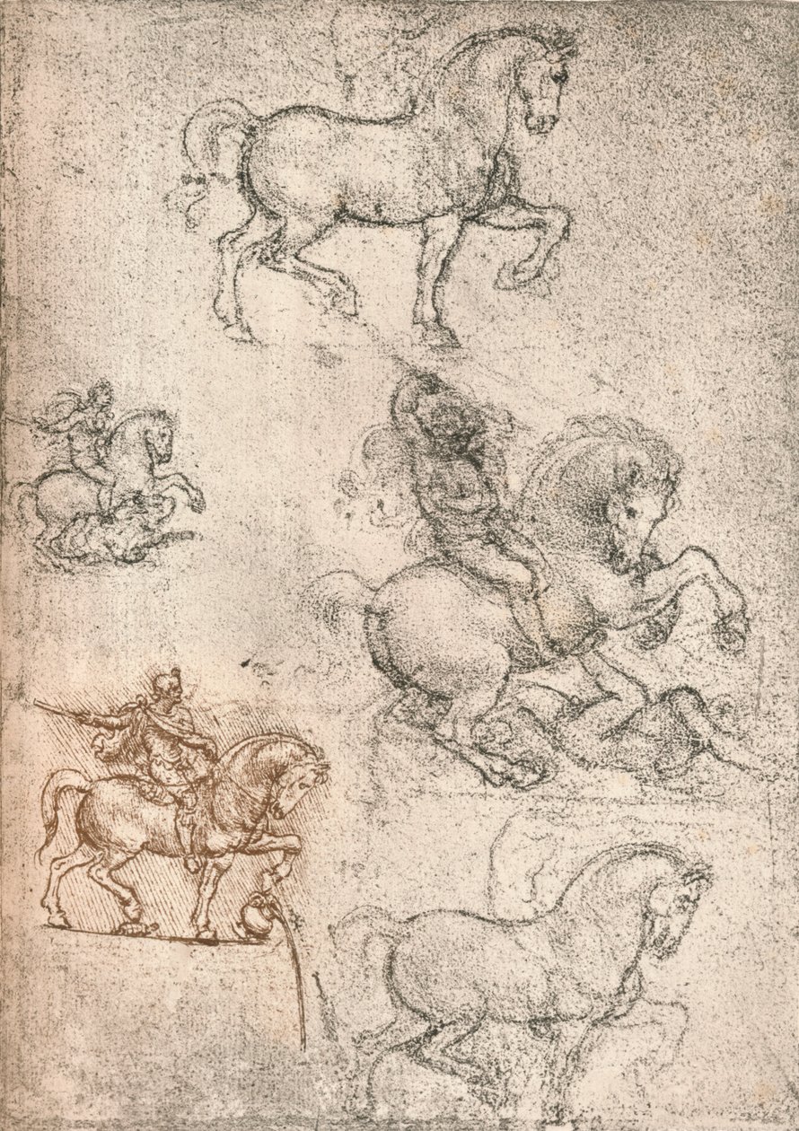 Studio per il Monumento Sforza, c1482-c1499 1883 da Leonardo da Vinci