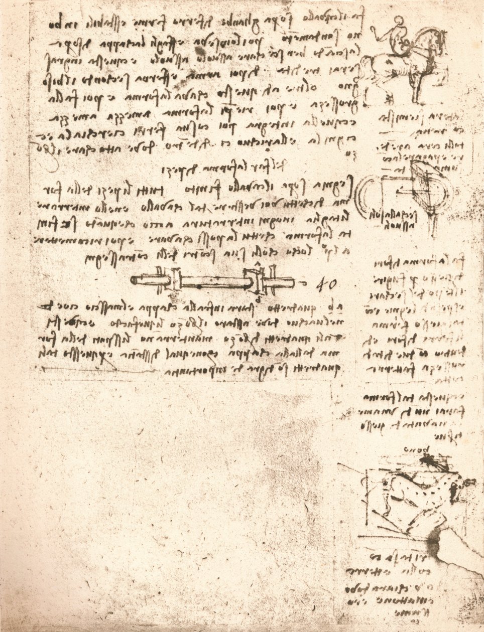 Studio per il Monumento Sforza da Leonardo da Vinci