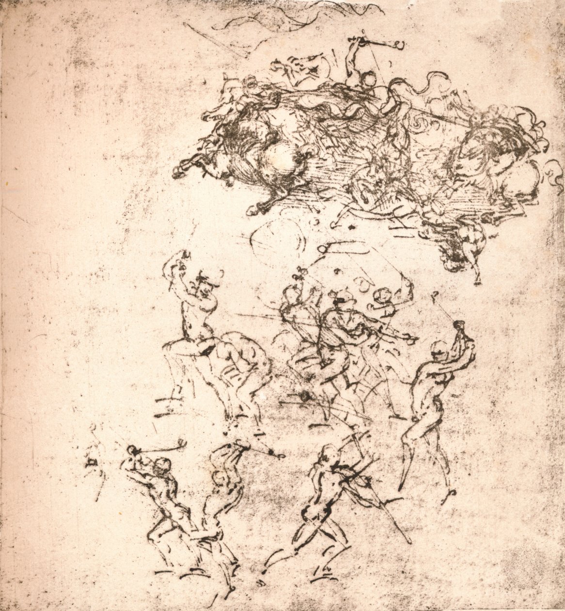 Studio per il cartone della Battaglia di Anghiari da Leonardo da Vinci