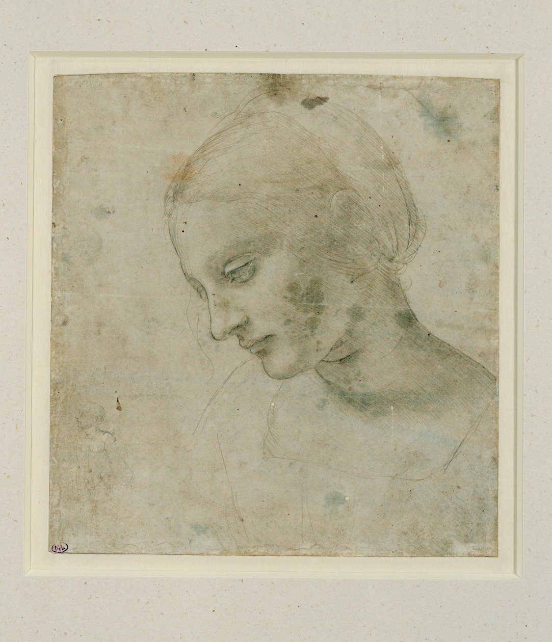 Testa di donna quasi di profilo ... da Leonardo da Vinci