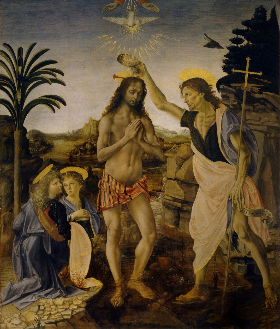 Il battesimo di Cristo da Leonardo da Vinci