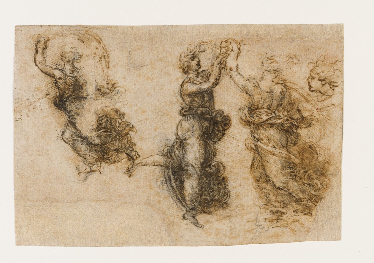 Tre figure femminili danzanti, 1517-1518 da Leonardo da Vinci