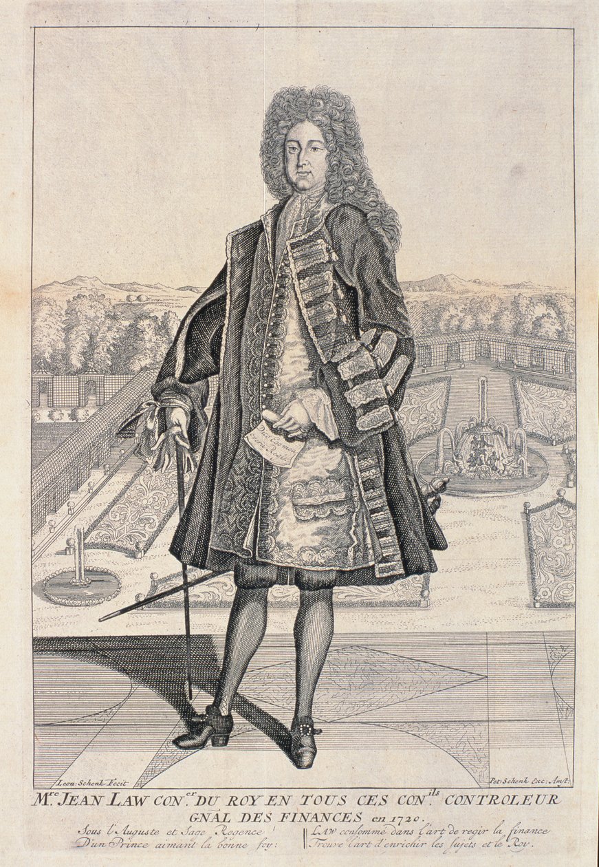 John Law (1671-1729) di Lauriston da Leonardus Schenk