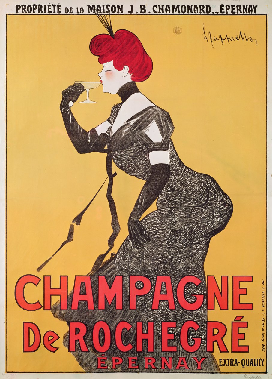 Poster pubblicitario per Champagne de Rochegre da Leonetto Cappiello