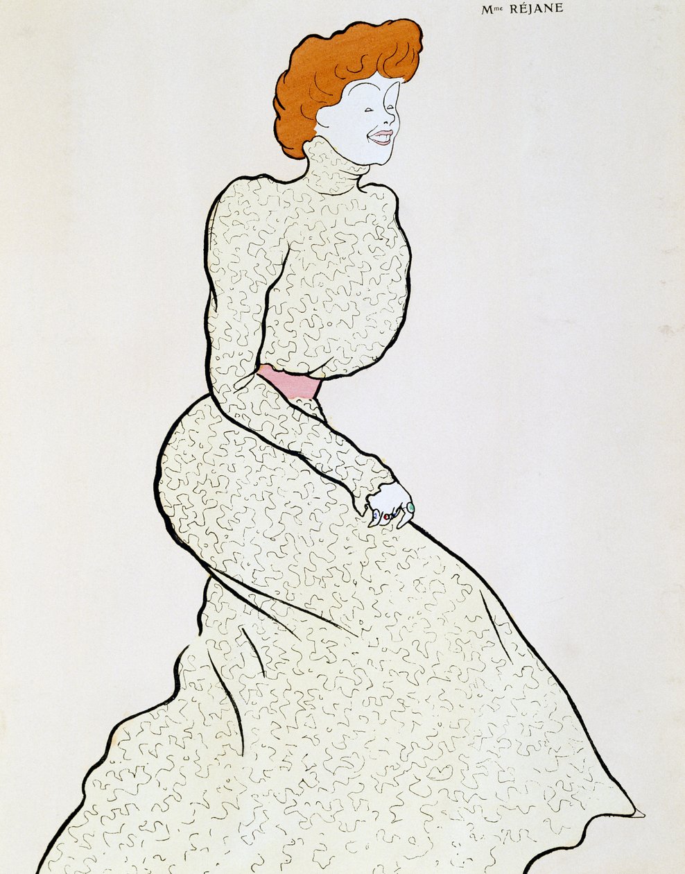 Attrice Gabrielle Rejane, disegno di Leonetto Cappiello da Leonetto Cappiello