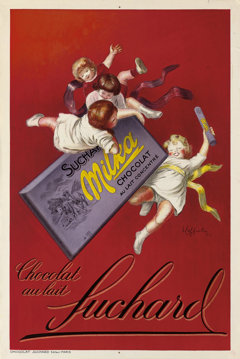 Poster pubblicitario per i cioccolatini Milka di Suchard, 1925 da Leonetto Cappiello