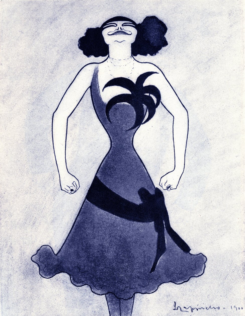 Vignetta della comica e cantante polare (Emilie Marie Bouchaud) (1874-1939) Disegno di Leonetto Cappiello (1875-1942) 1900 da Leonetto Cappiello