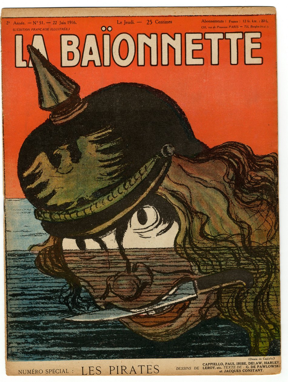 Copertina di "La Baionnette", Satirico a Colori da Leonetto Cappiello