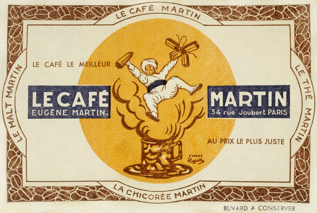 Pubblicità francese per il caffè Martin, dopo Leonetto Cappiello 1921 da Leonetto Cappiello