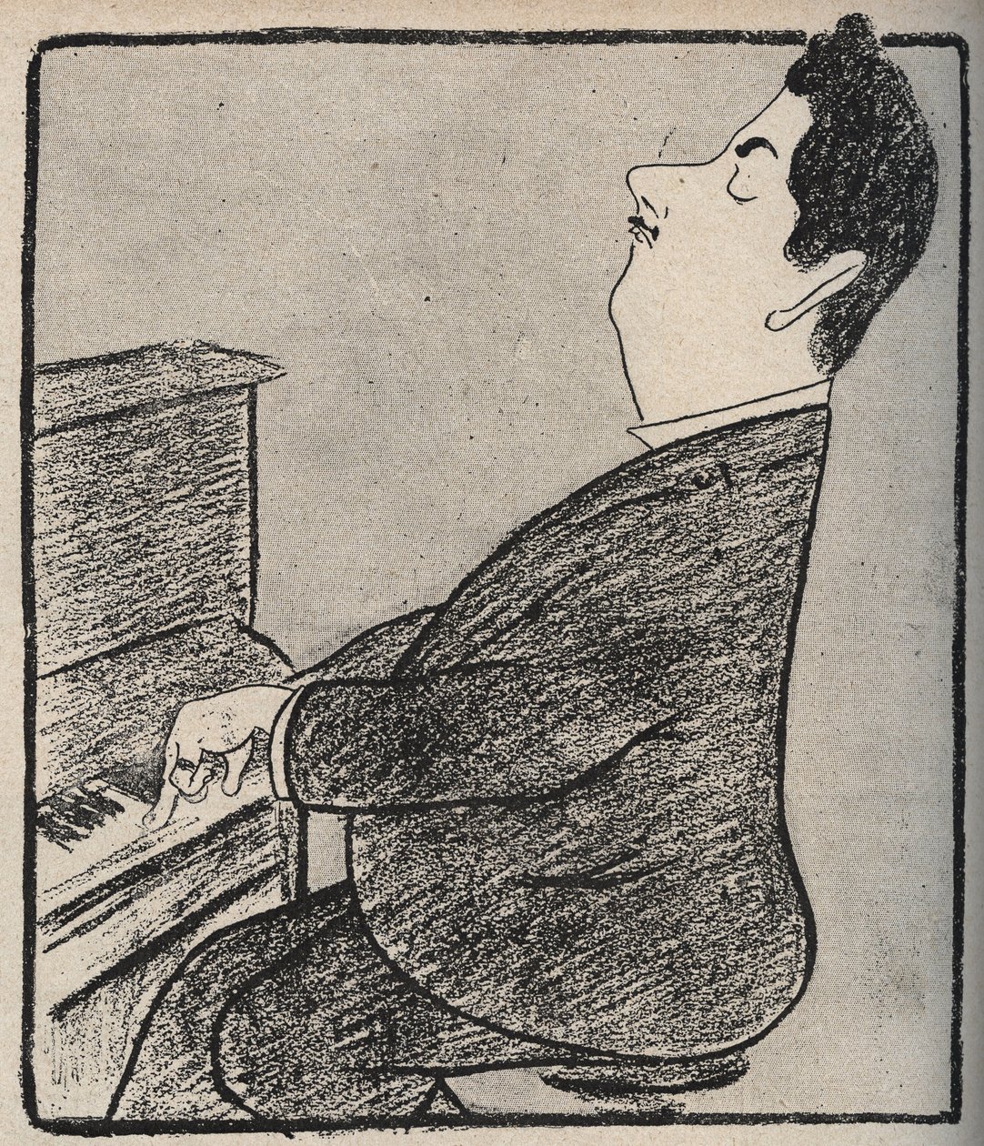 Ritratto di Giacomo Puccini, compositore italiano. Caricatura di Leonetto Cappiello - 1898 da Leonetto Cappiello