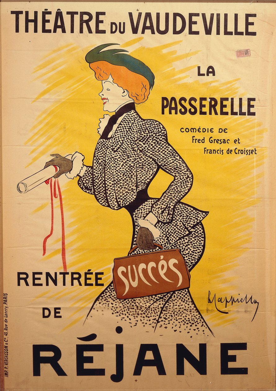 Théâtre du Vaudeville: La Passerelle, di Leonetto Cappiello (1875-1942), illustrazione da Leonetto Cappiello
