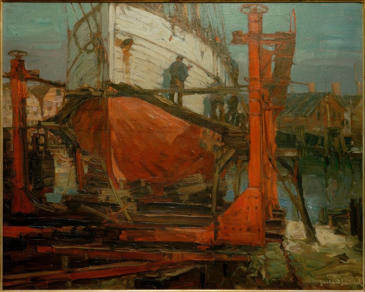Sul cantiere navale, goletta pilota dell