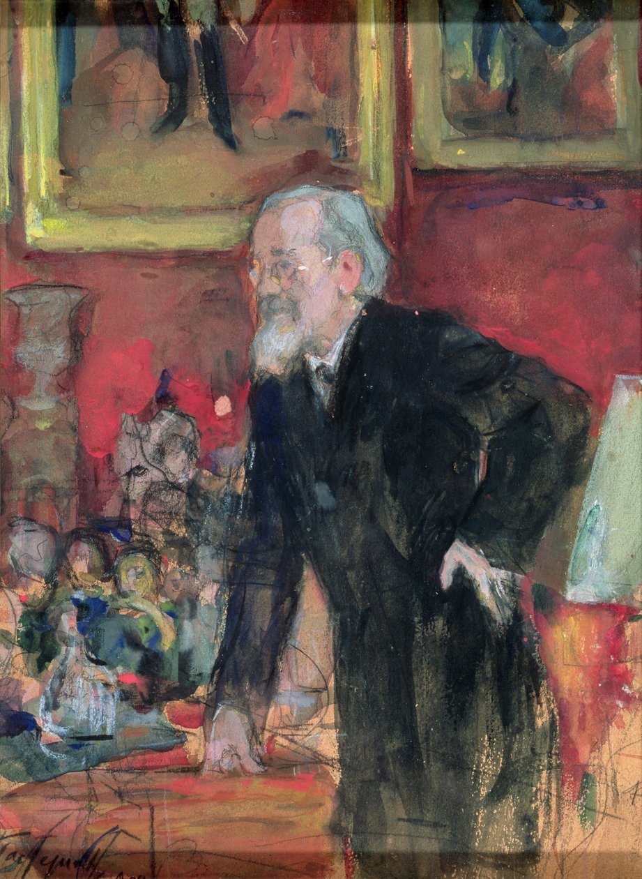 Ritratto di V.O. Klyuchevsky (1841-1911) 1908 da Leonid Osipovic Pasternak