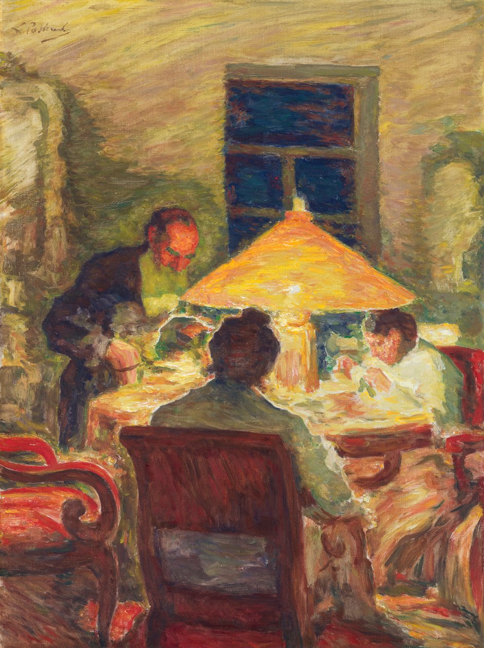 Lev Tolstoj con la sua famiglia, di Leonid Osipovich Pasternak (1862-1945) da Leonid Osipovic Pasternak